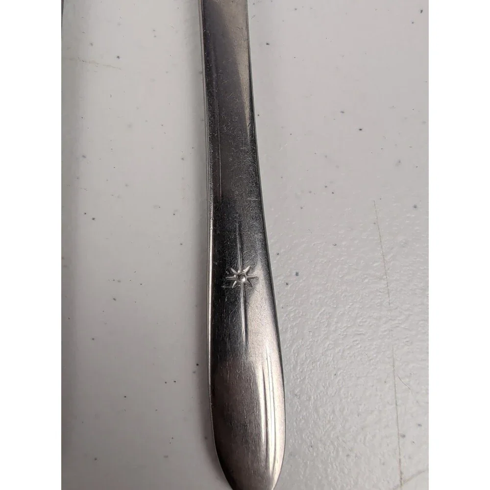 MCM Everlasting Stainless USA Atomic Starburst 8” Dinner Knives Set Of 2